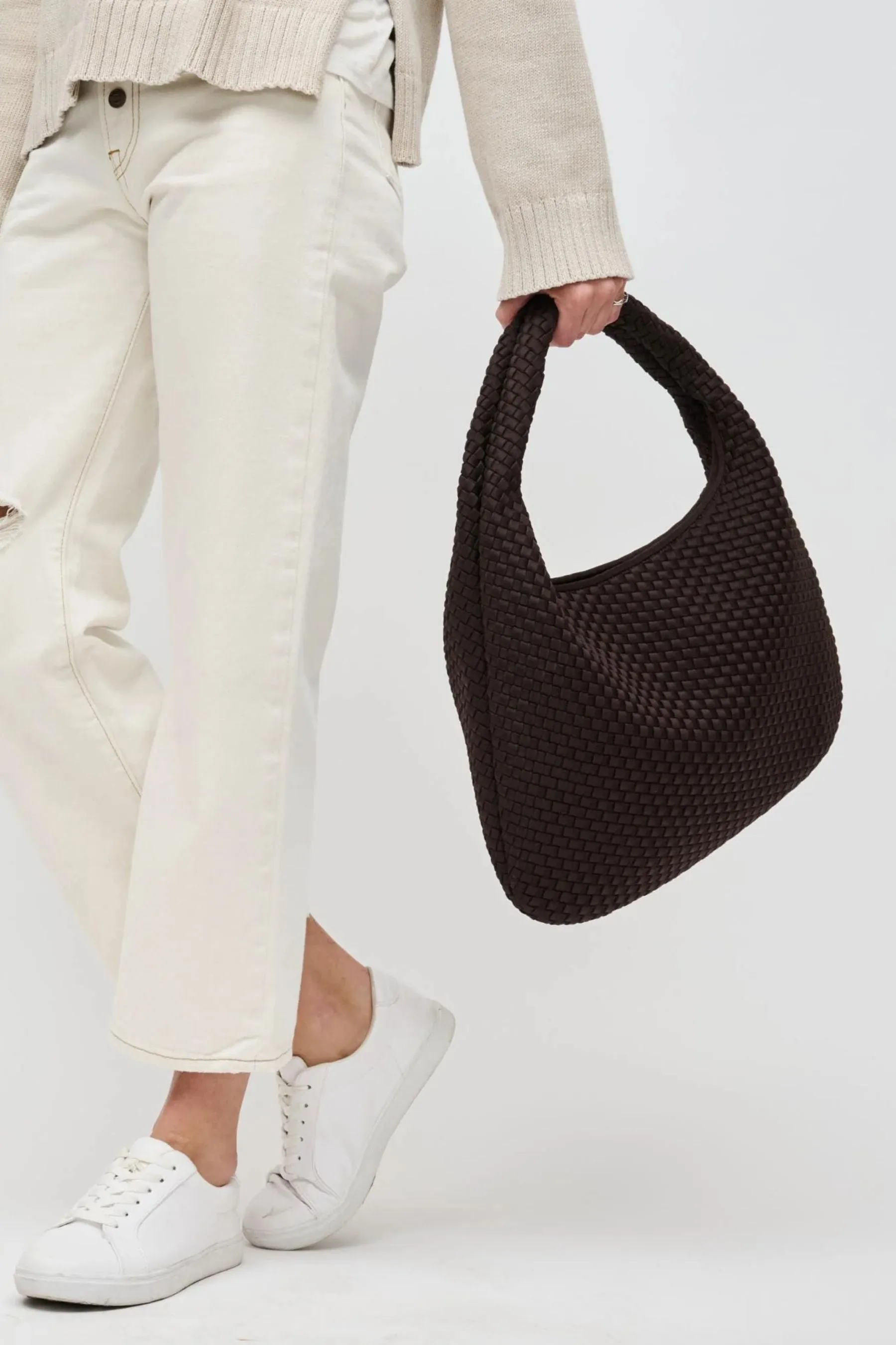 Dare To Dream Large Woven Bag | Chocolate