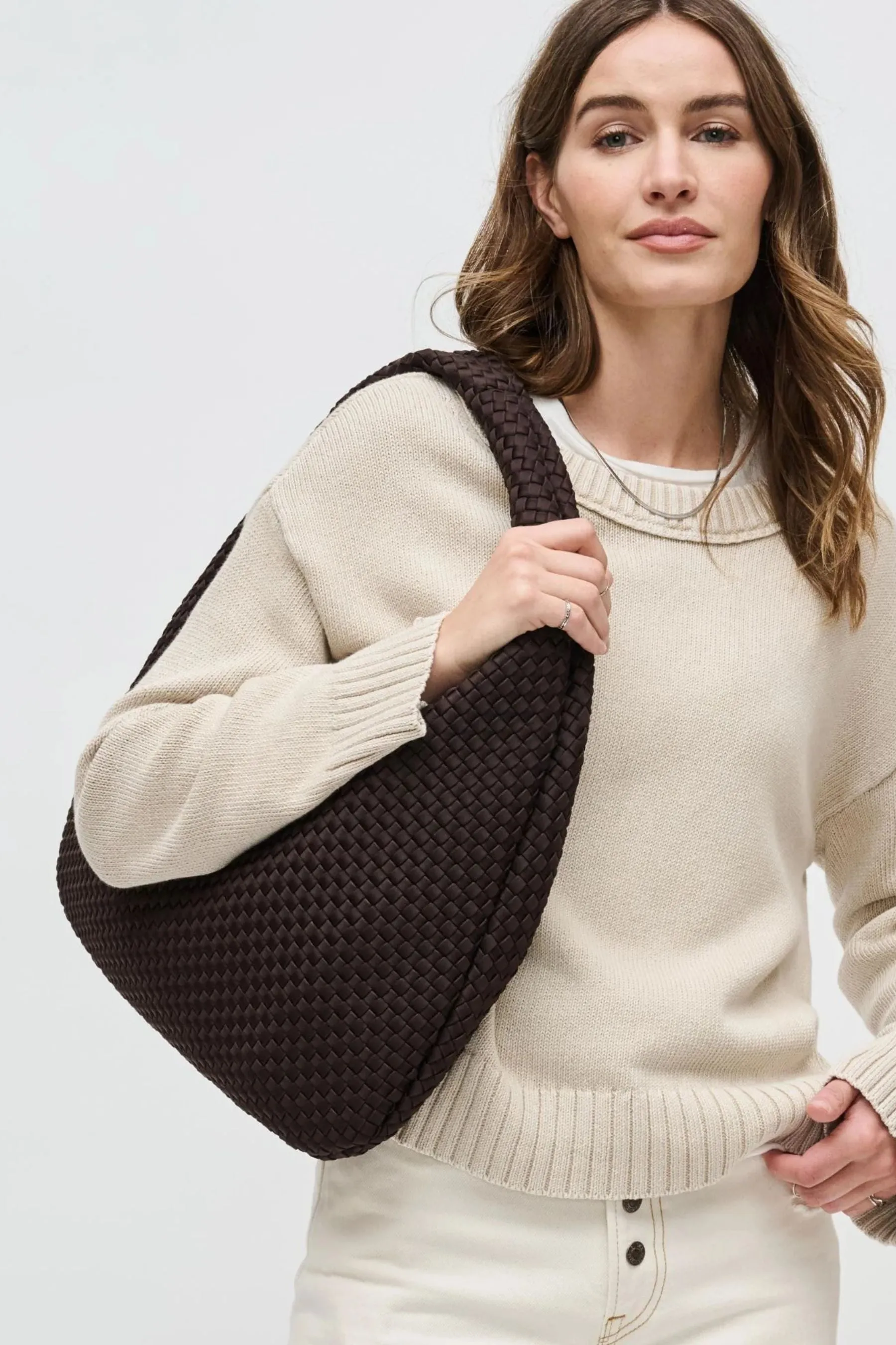 Dare To Dream Large Woven Bag | Chocolate
