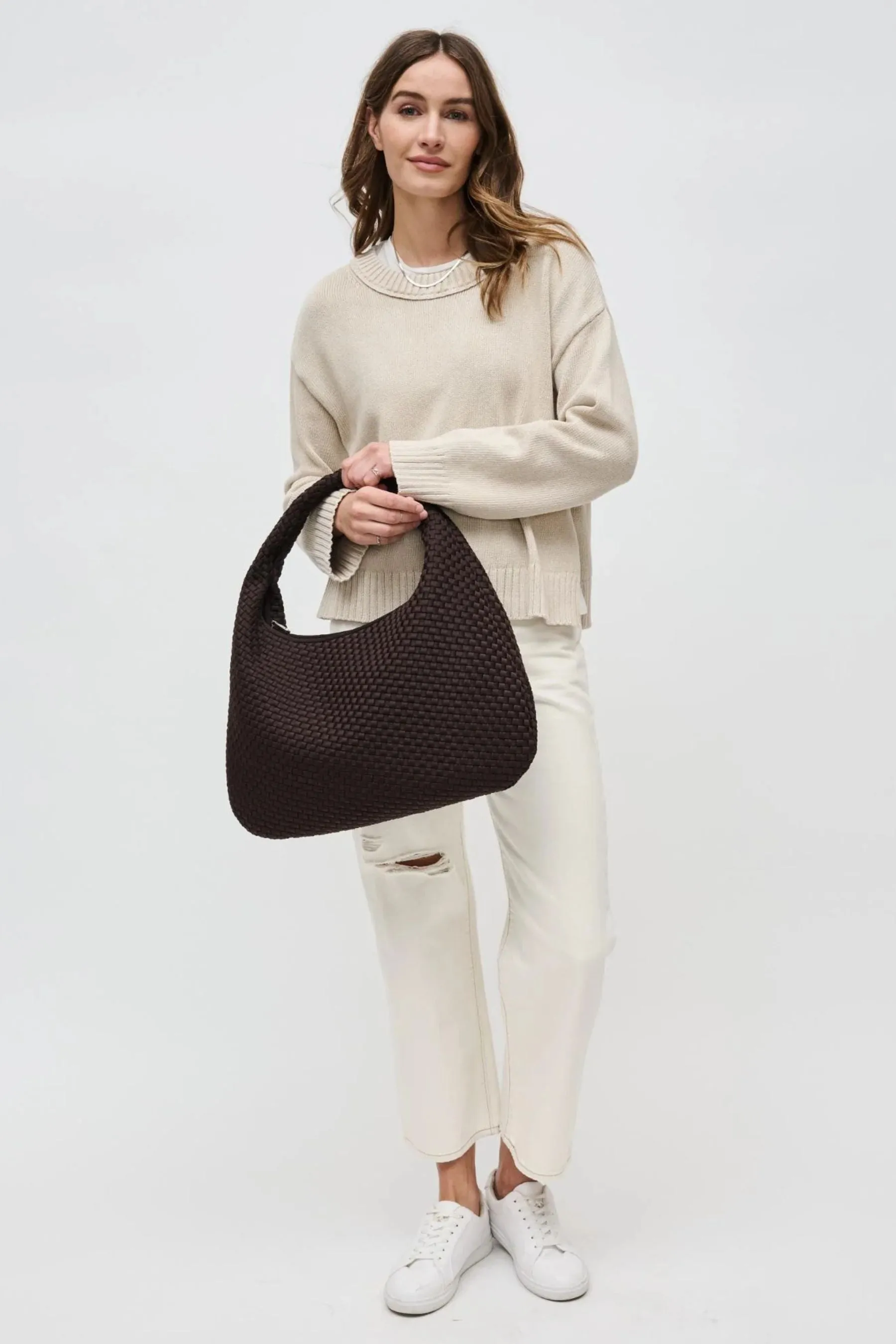 Dare To Dream Large Woven Bag | Chocolate