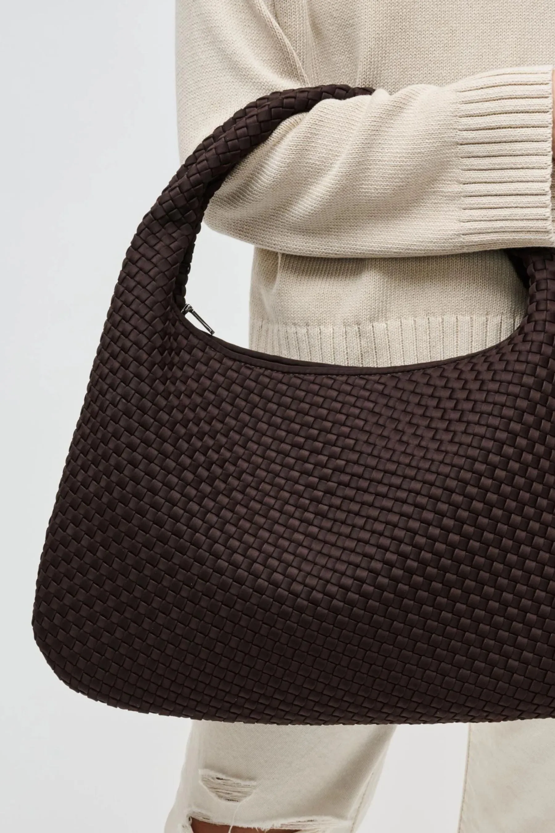 Dare To Dream Large Woven Bag | Chocolate