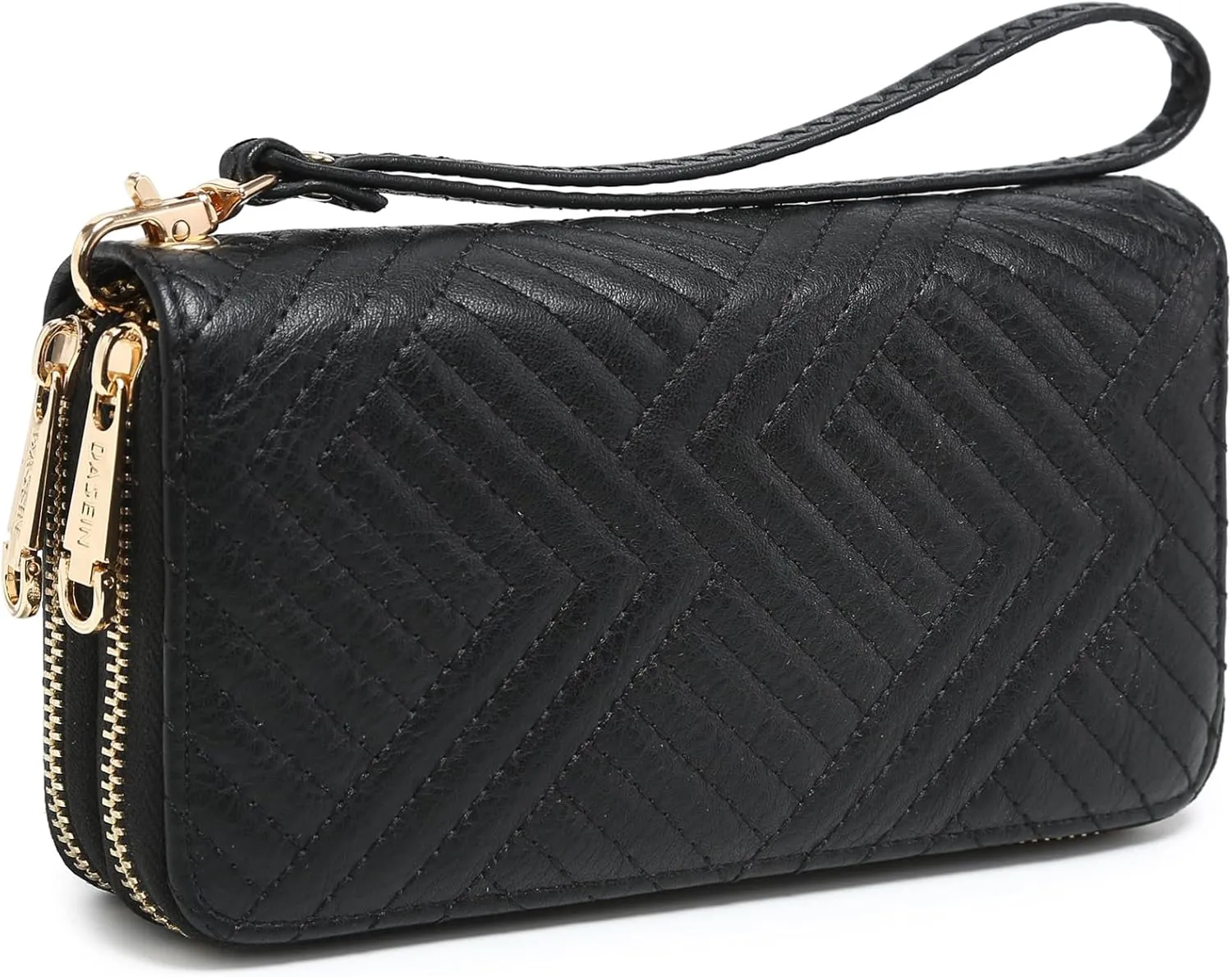 Dasein RFID Blocking Wallet Purse for Women Large Capacity Wristlet Clutch Bag Multi Card Holder Phone Case with Wrist Strap