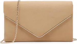 Dasein Women Faux Suede Evening Clutch Bags Formal Party Clutches Wedding Purses Cocktail Prom Clutches