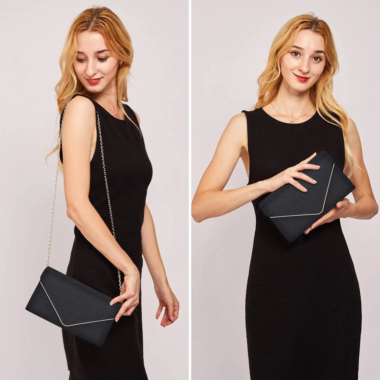Dasein Women Glistening Clutches Handbags Evening Bags Wedding Purses Cocktail Prom Party Clutches