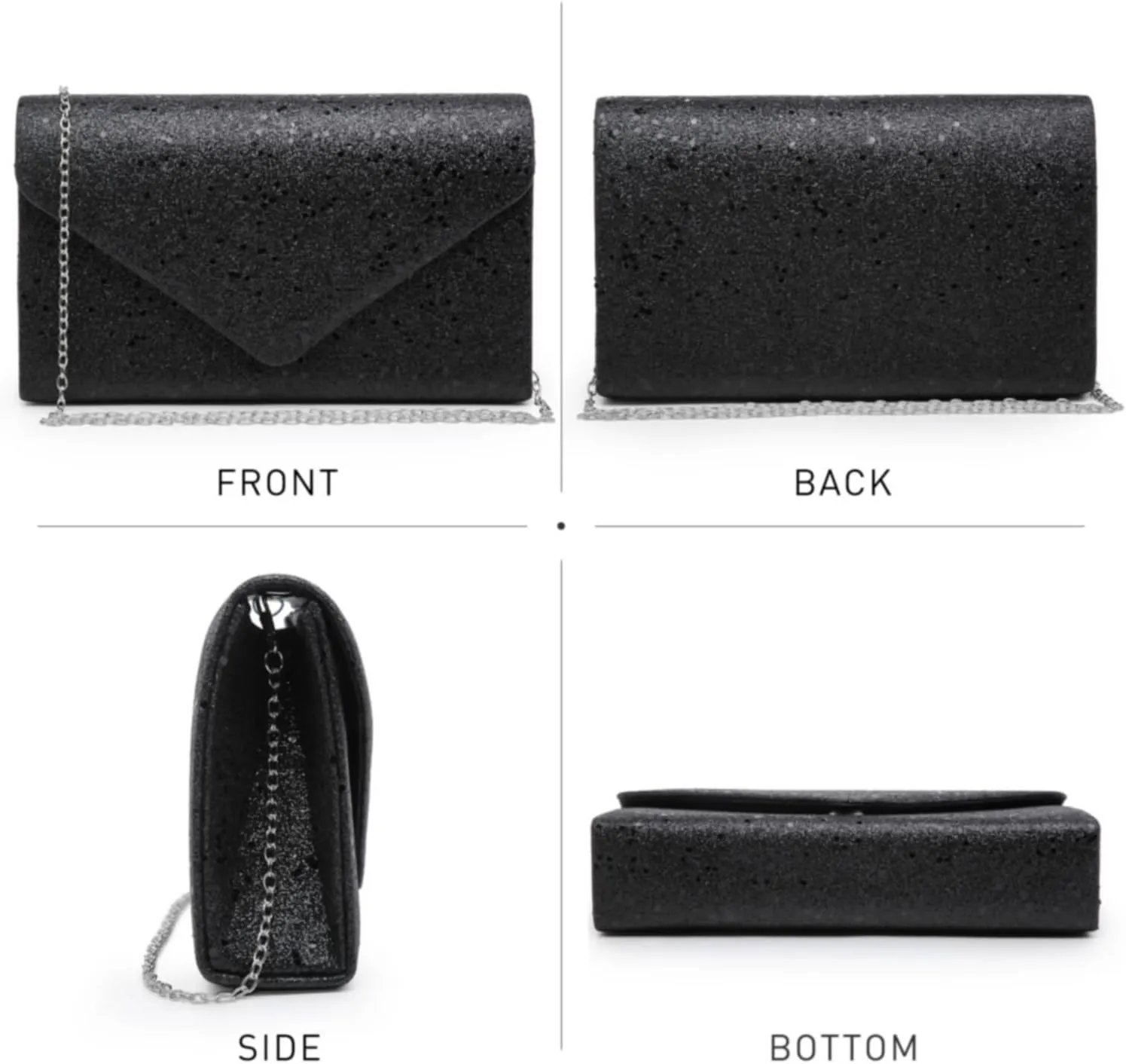 Dasein Women Glitter Evening Bags Formal Clutches Wedding Purses Party Dressy Clutch Purse Cocktail Prom Handbags