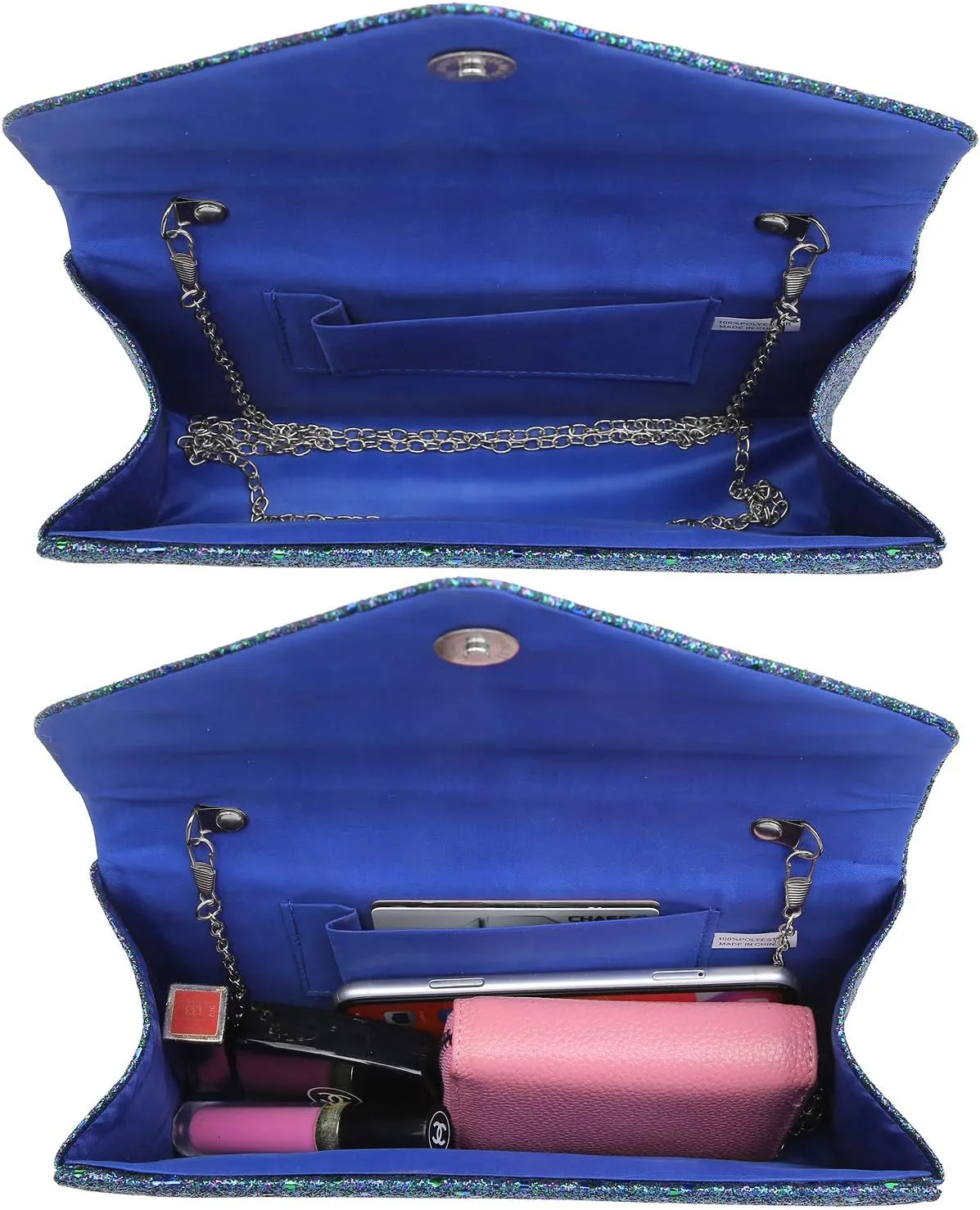 Dasein Women Glitter Evening Bags Formal Clutches Wedding Purses Party Dressy Clutch Purse Cocktail Prom Handbags