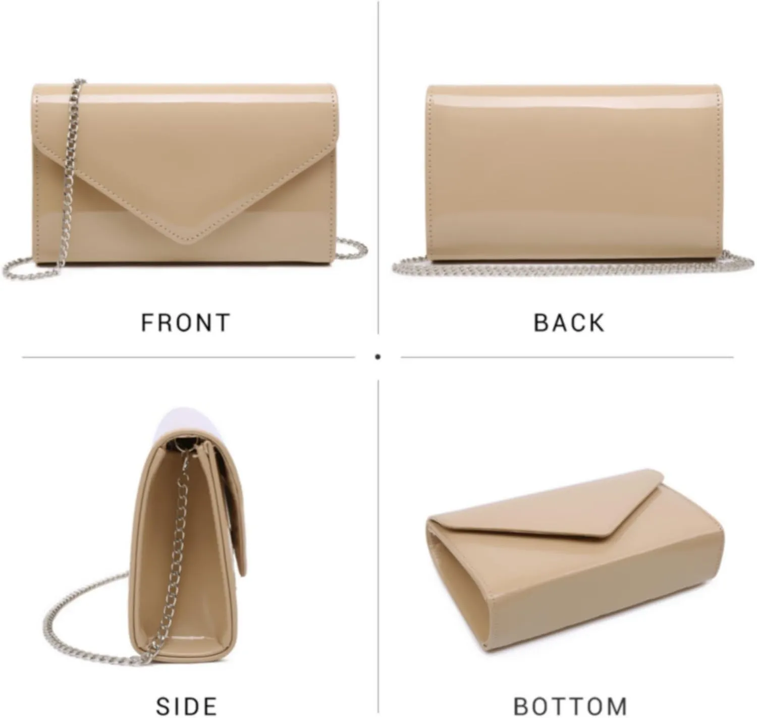 Dasein Women Glitter Evening Bags Formal Clutches Wedding Purses Party Dressy Clutch Purse Cocktail Prom Handbags