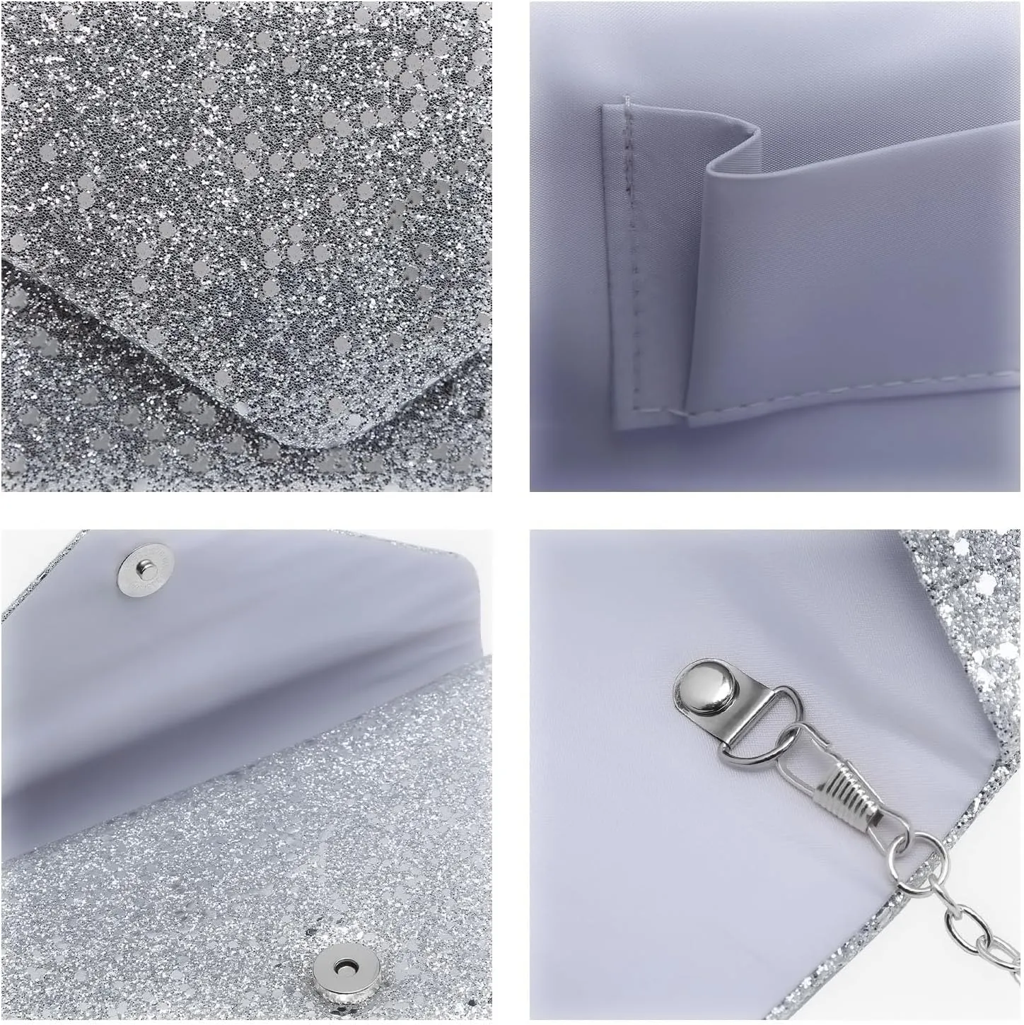 Dasein Women Glitter Evening Bags Formal Clutches Wedding Purses Party Dressy Clutch Purse Cocktail Prom Handbags