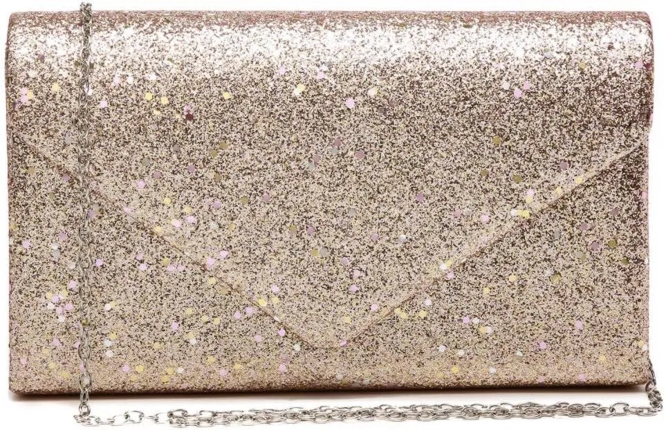 Dasein Women Glitter Evening Bags Formal Clutches Wedding Purses Party Dressy Clutch Purse Cocktail Prom Handbags