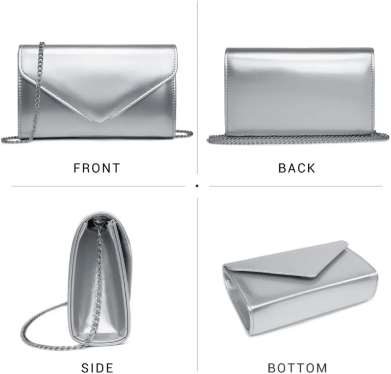 Dasein Women Glitter Evening Bags Formal Clutches Wedding Purses Party Dressy Clutch Purse Cocktail Prom Handbags