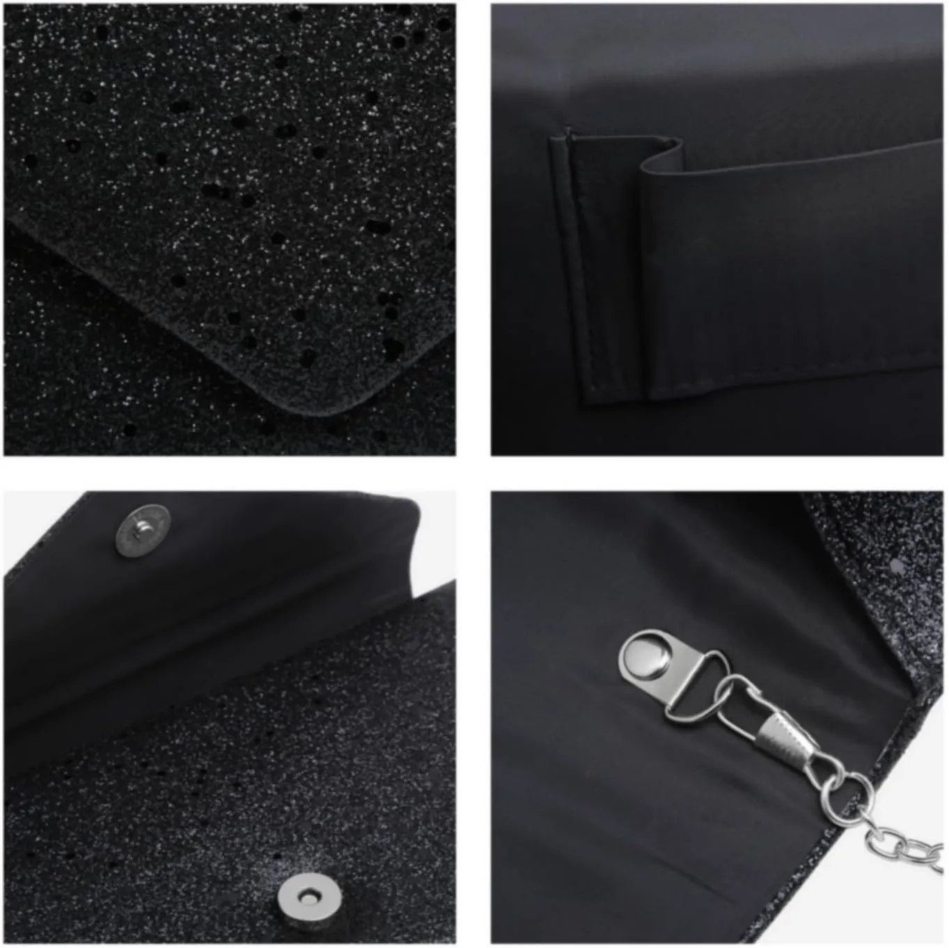 Dasein Women Glitter Evening Bags Formal Clutches Wedding Purses Party Dressy Clutch Purse Cocktail Prom Handbags