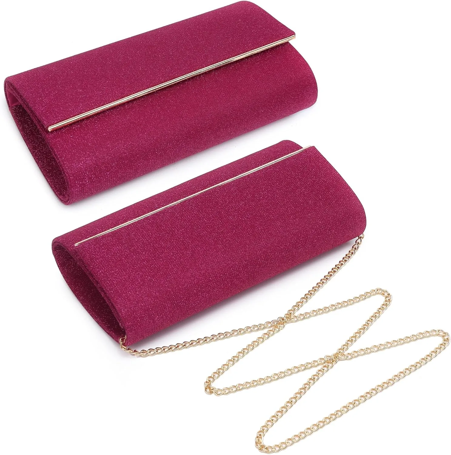 Dasein Women's Evening Bag Glitter Clutch Wedding Bridal Purse Sparkle Cocktail Party Prom Handbag