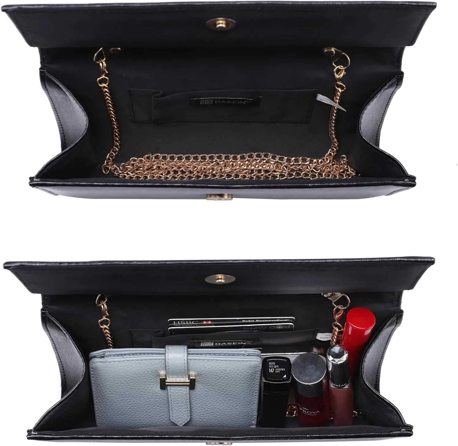 Dasein Women's Evening Bag Glitter Clutch Wedding Bridal Purse Sparkle Cocktail Party Prom Handbag
