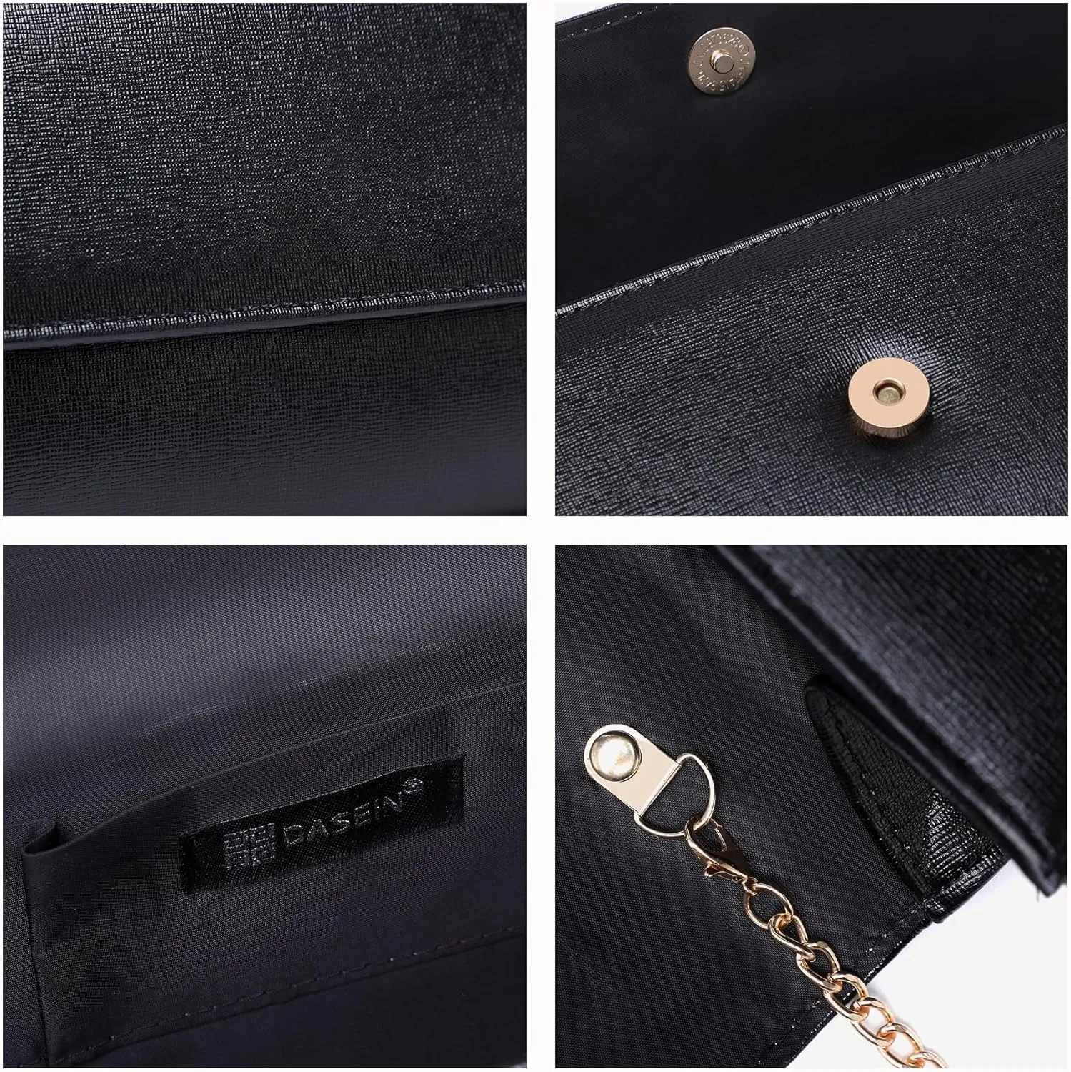 Dasein Women's Evening Bag Glitter Clutch Wedding Bridal Purse Sparkle Cocktail Party Prom Handbag