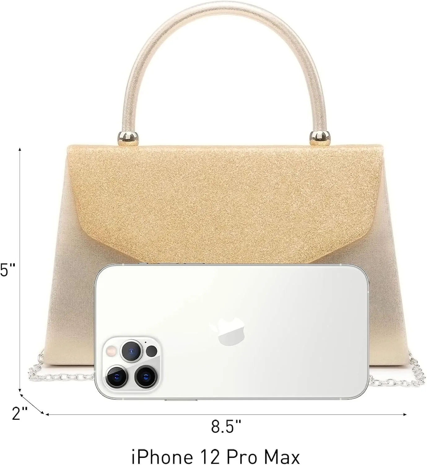 Dasein Women's Evening Bag Party Clutches Wedding Purses Cocktail Prom Handbags with Frosted Glittering
