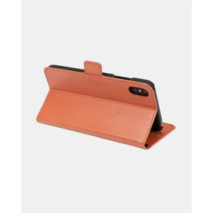 Dbramante1928 Milano Saffiano Leather Folio Case iPhone XS Max - Rusty Rose
