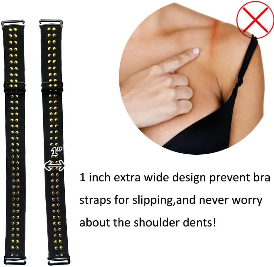 Decorative Bra Straps,Sparkle Silver Wide Bra Straps Replacement,Lingerie Straps for Party Dress