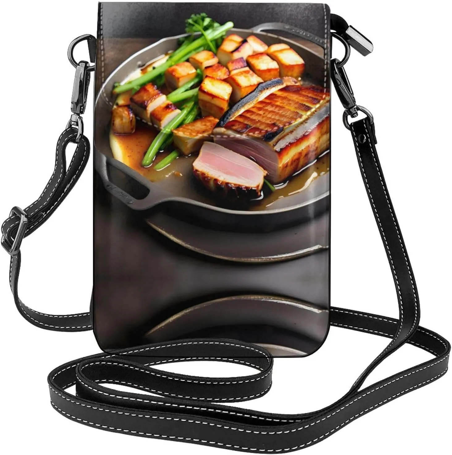 Delicious grilled meat Small Phone Wallet - Versatile everyday shoulder and crossbody bag with adjustable strap and card slots