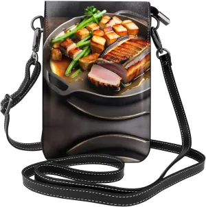 Delicious grilled meat Small Phone Wallet - Versatile everyday shoulder and crossbody bag with adjustable strap and card slots