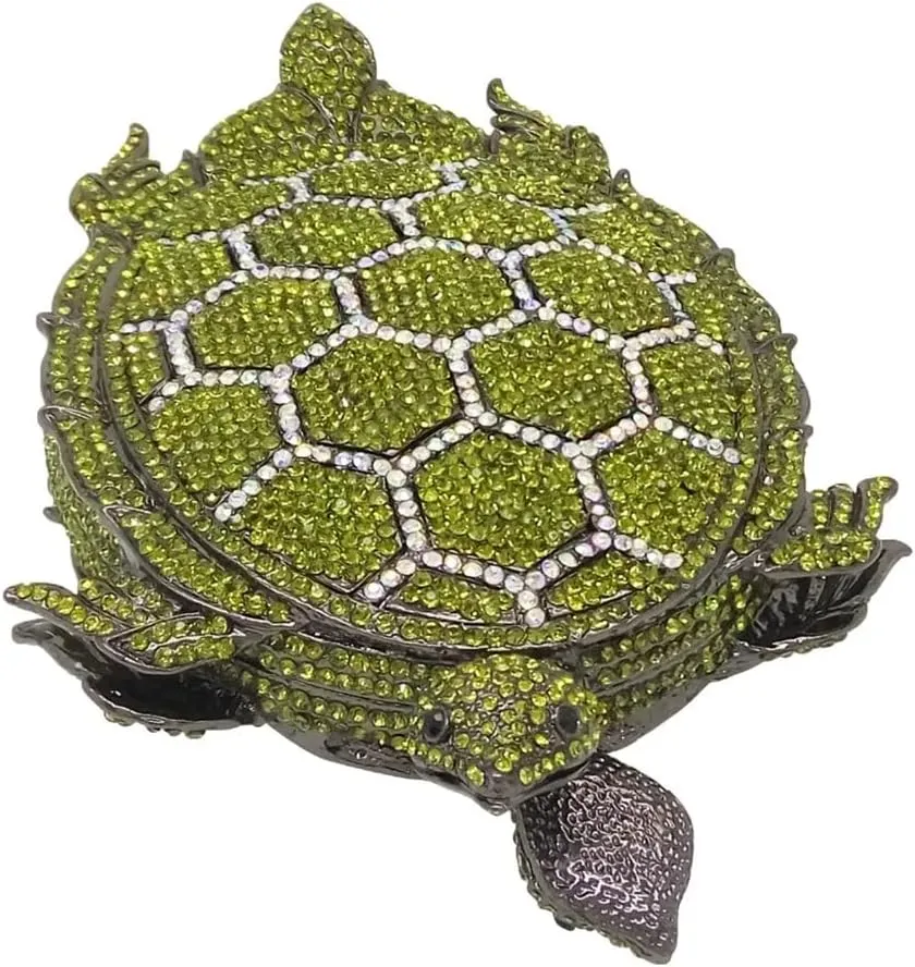 DJBM Chic Turtle Rhinestone Clutch Sparkle Women Crystal Evening Bags for Wedding Party Animal Diamond Minaudiere Handbag