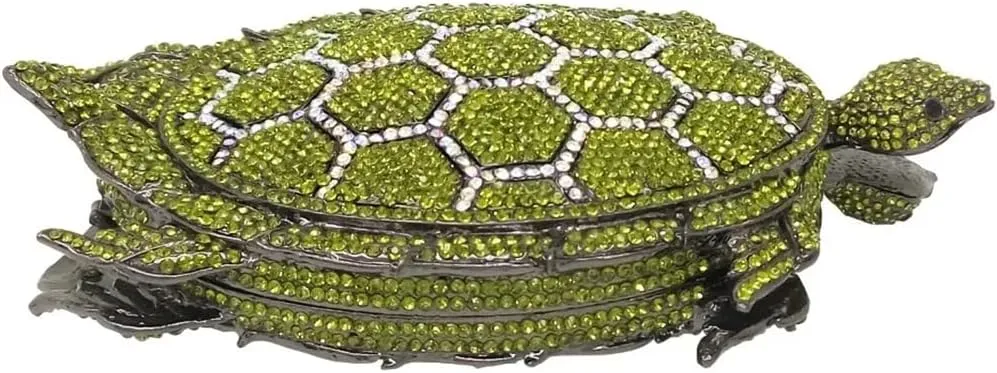 DJBM Chic Turtle Rhinestone Clutch Sparkle Women Crystal Evening Bags for Wedding Party Animal Diamond Minaudiere Handbag