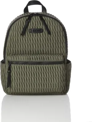 DKNY Women's Mack Quilted Nylon Backpack, Olive, One Size