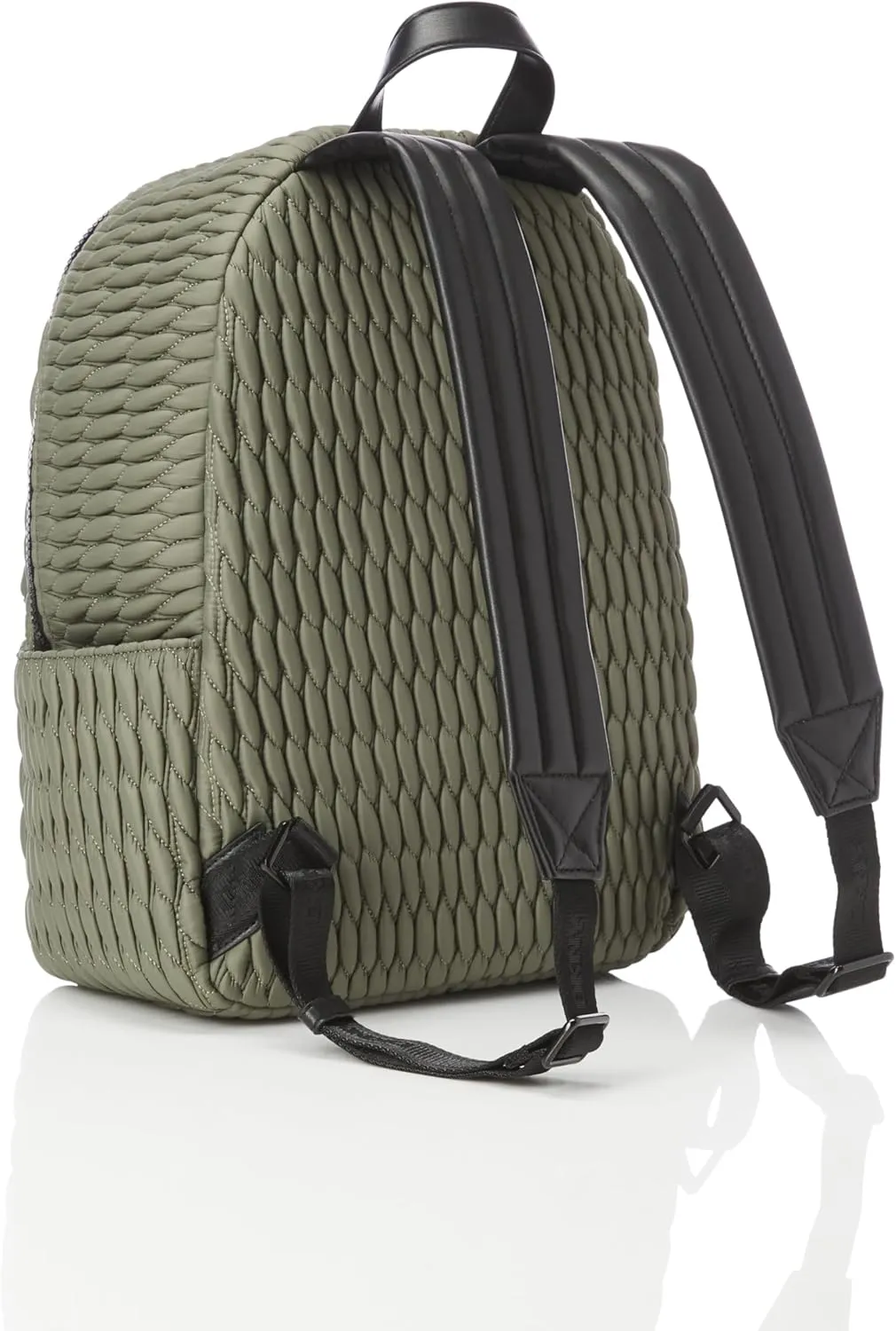 DKNY Women's Mack Quilted Nylon Backpack, Olive, One Size