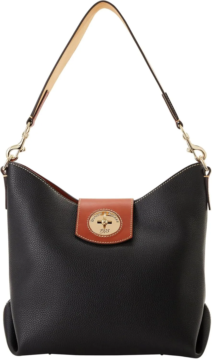 Dooney & Bourke Handbag, Pebble Turnlock Sac 30 Shoulder Bag - Black