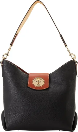 Dooney & Bourke Handbag, Pebble Turnlock Sac 30 Shoulder Bag - Black