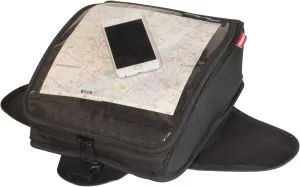 Dowco Rally Pack 50106-00 Water Resistant Magnetic Motorcycle Tank Bag with Window: Black, Universal Fit, 11 Liter Capacity