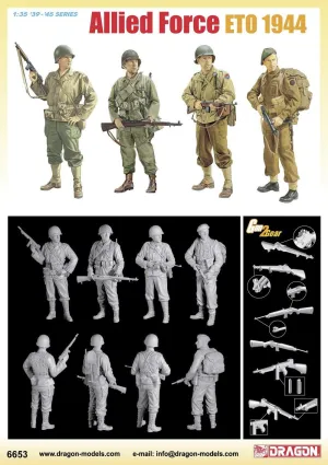 Dragon Models 1/35 Allied Force ETO 1944 (4 Figures Set)