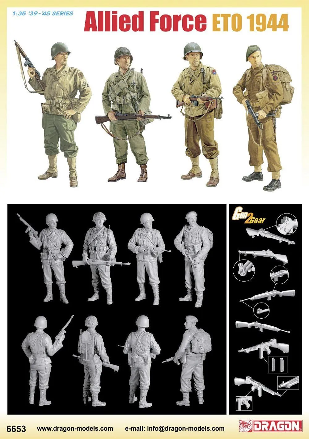 Dragon Models 1/35 Allied Force ETO 1944 (4 Figures Set)