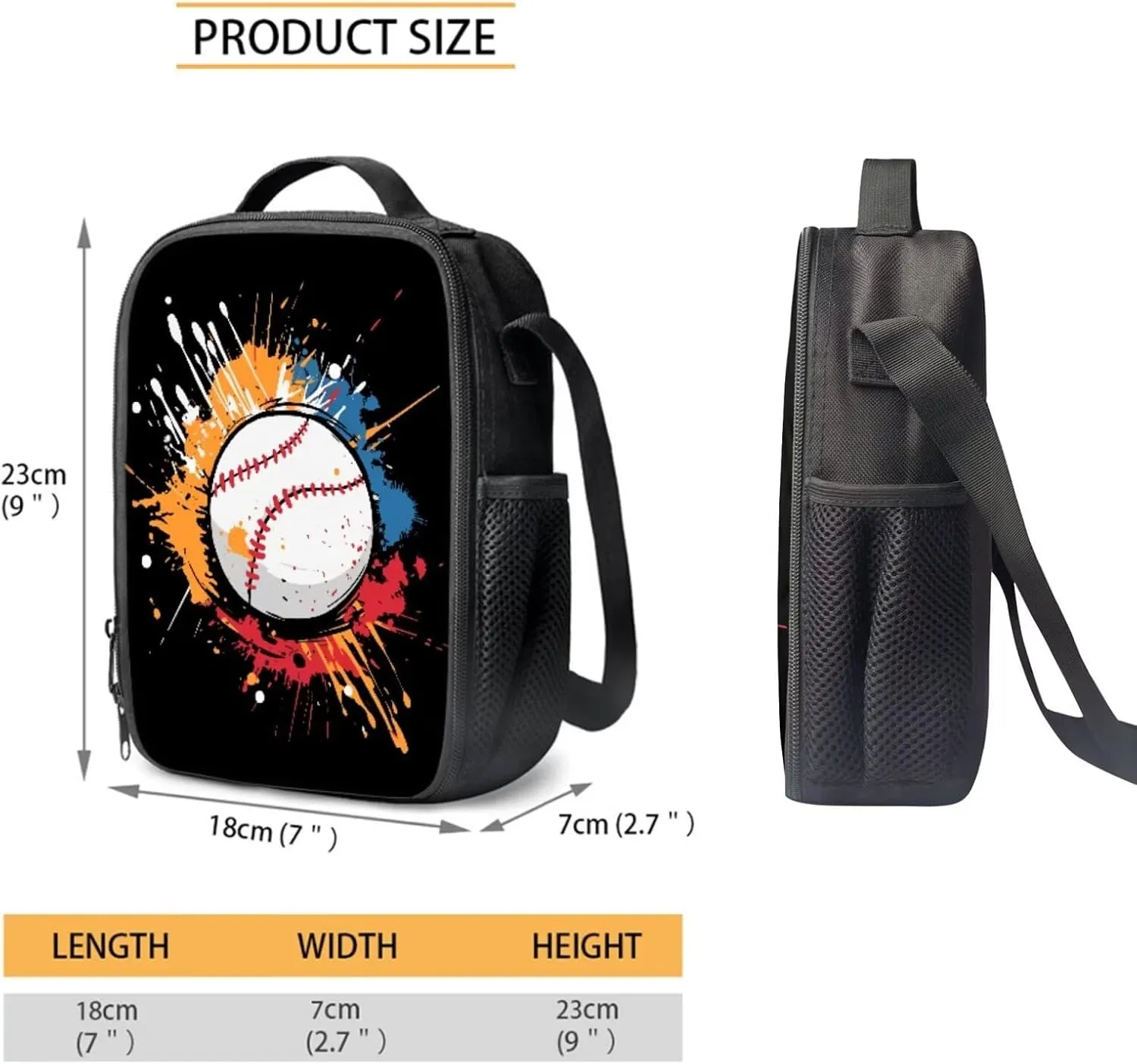 Dreaweet Boys Baseball Backpack with Lunch Box and Water Bottle Sleeve Pencil Case Set Kids Bookbag and Lunch Bag Combo 4th Grade/5th Grade Book Bag Ages 8-12 School Bag with Lunchbox 4 In 1