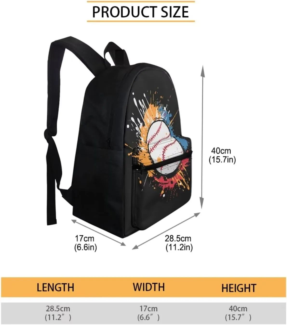Dreaweet Boys Baseball Backpack with Lunch Box and Water Bottle Sleeve Pencil Case Set Kids Bookbag and Lunch Bag Combo 4th Grade/5th Grade Book Bag Ages 8-12 School Bag with Lunchbox 4 In 1