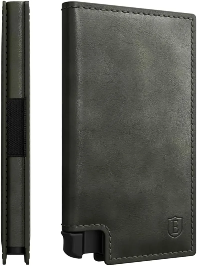 Ekster Parliament Men's Wallet | RFID Blocking Leather Minimalist Wallet | Slim Wallet for Men - Designed for Quick Card Access with Push Button