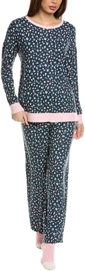 ELLEN TRACY 2Pc Top & Pant Pajama Set