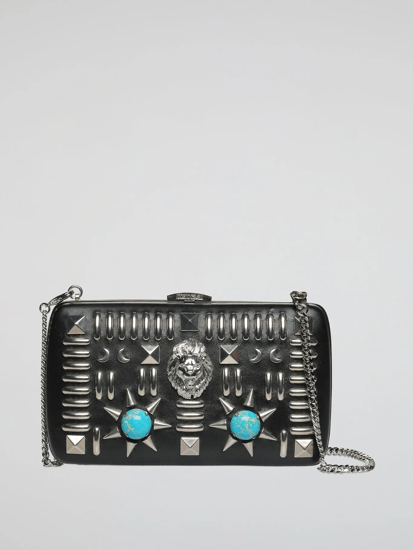 Embellished Leather Clutch