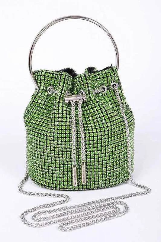 Embellished Rhinestone Bucket Bag