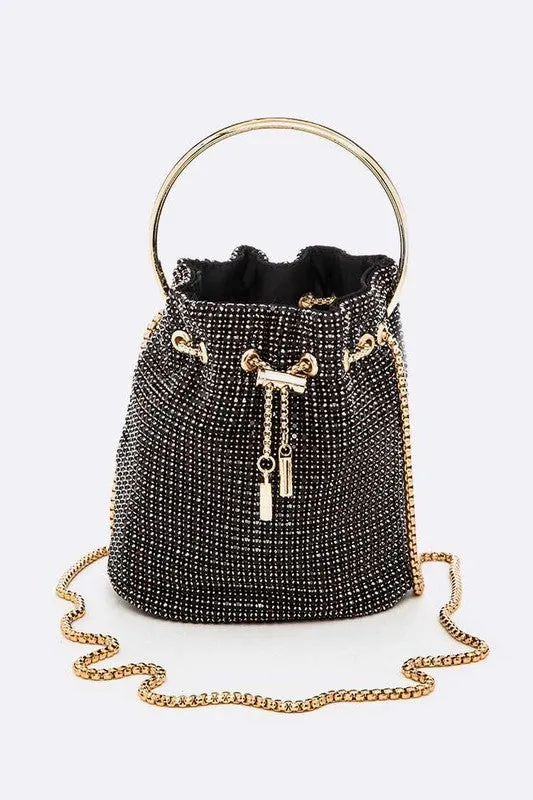 Embellished Rhinestone Bucket Bag