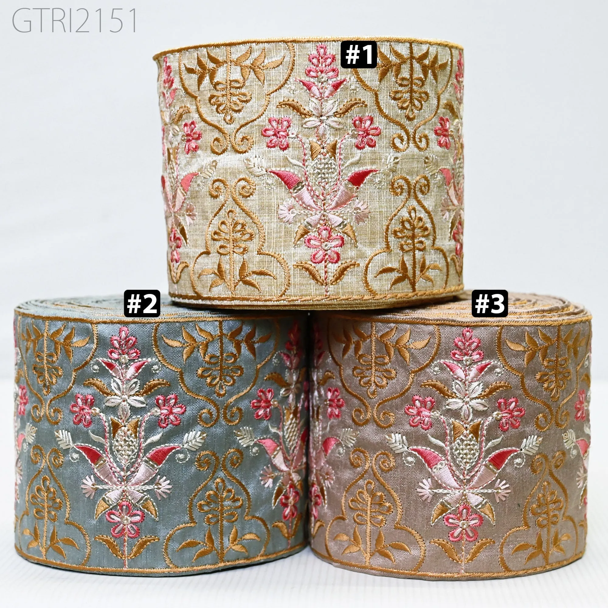 Embroidered Fabric 10 Cm Trim By 3 Yard Indian Embroidery Sari Border Crafting Saree Sewing Decorative Beach Bag Cushions Ribbons Tape