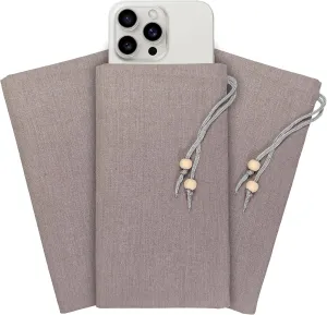 EMF Cell Phone Sleeve fo Phone Pouch, High-Shield EMF Blocking Pouch, 100% Silver Fibers forDigital Security, Signal Blocking, Anti-EMP Radiation Bag for Privacy Protection. (Gray3)