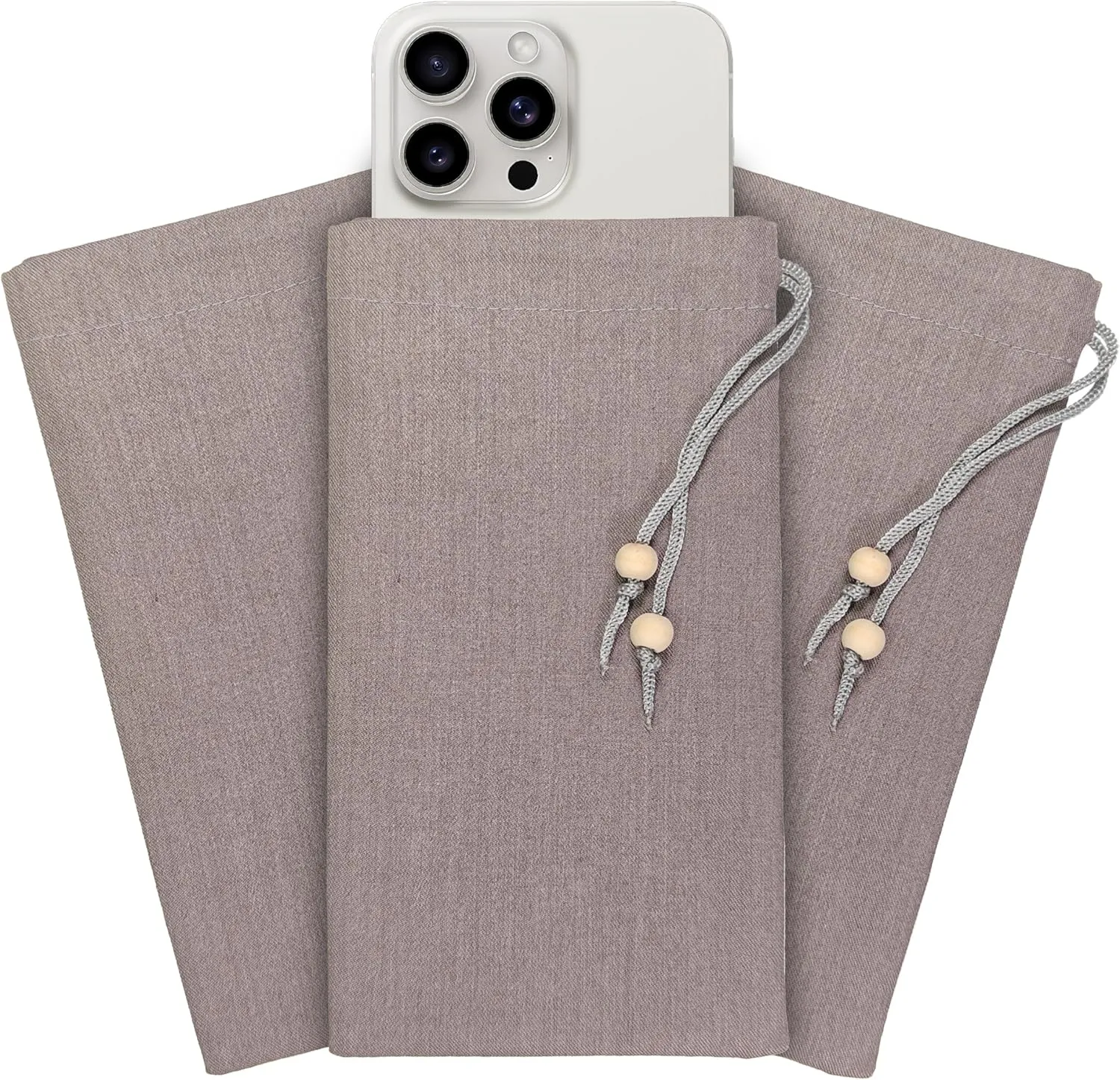 EMF Cell Phone Sleeve fo Phone Pouch, High-Shield EMF Blocking Pouch, 100% Silver Fibers forDigital Security, Signal Blocking, Anti-EMP Radiation Bag for Privacy Protection. (Gray3)