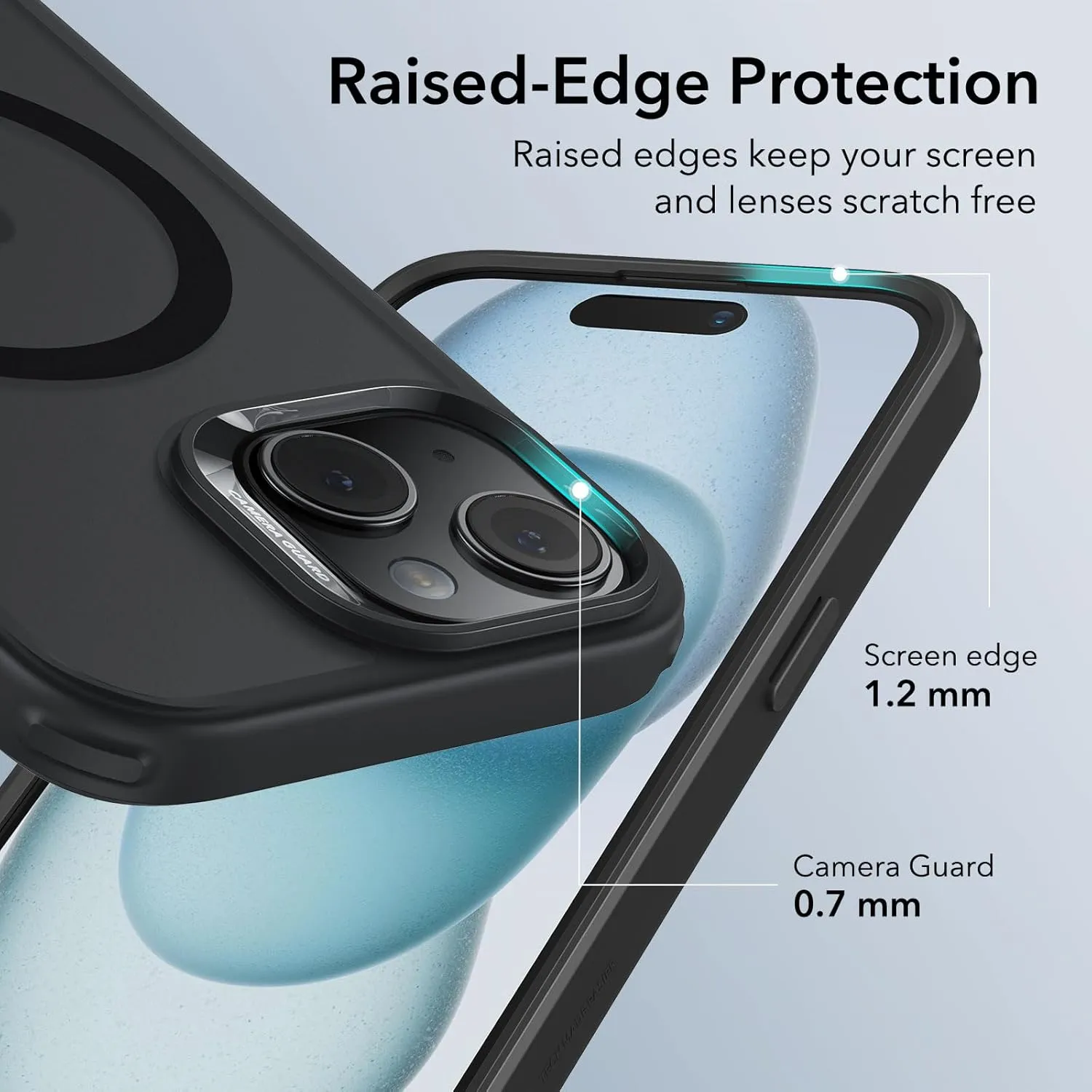 ESR for iPhone 15 Plus Case, Compatible with MagSafe, Military-Grade Protection, Yellowing Resistant, Scratch-Resistant Back, Magnetic Phone Case for iPhone 15 Plus, Classic Series, Frosted Black