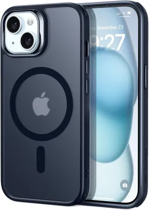 ESR for iPhone 15 Plus Case, Compatible with MagSafe, Military-Grade Protection, Yellowing Resistant, Scratch-Resistant Back, Magnetic Phone Case for iPhone 15 Plus, Classic Series, Frosted Black