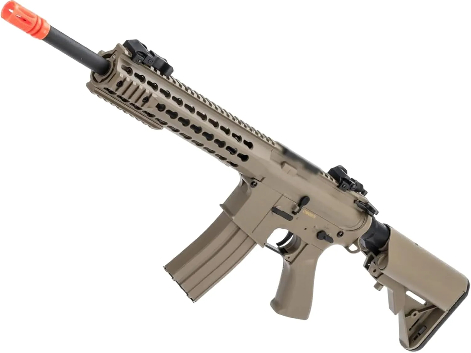 Evike Airsoft - CYMA Sport Airsoft M4-Style Rifle w/ 10" Keymod HGuard (Color: Tan)