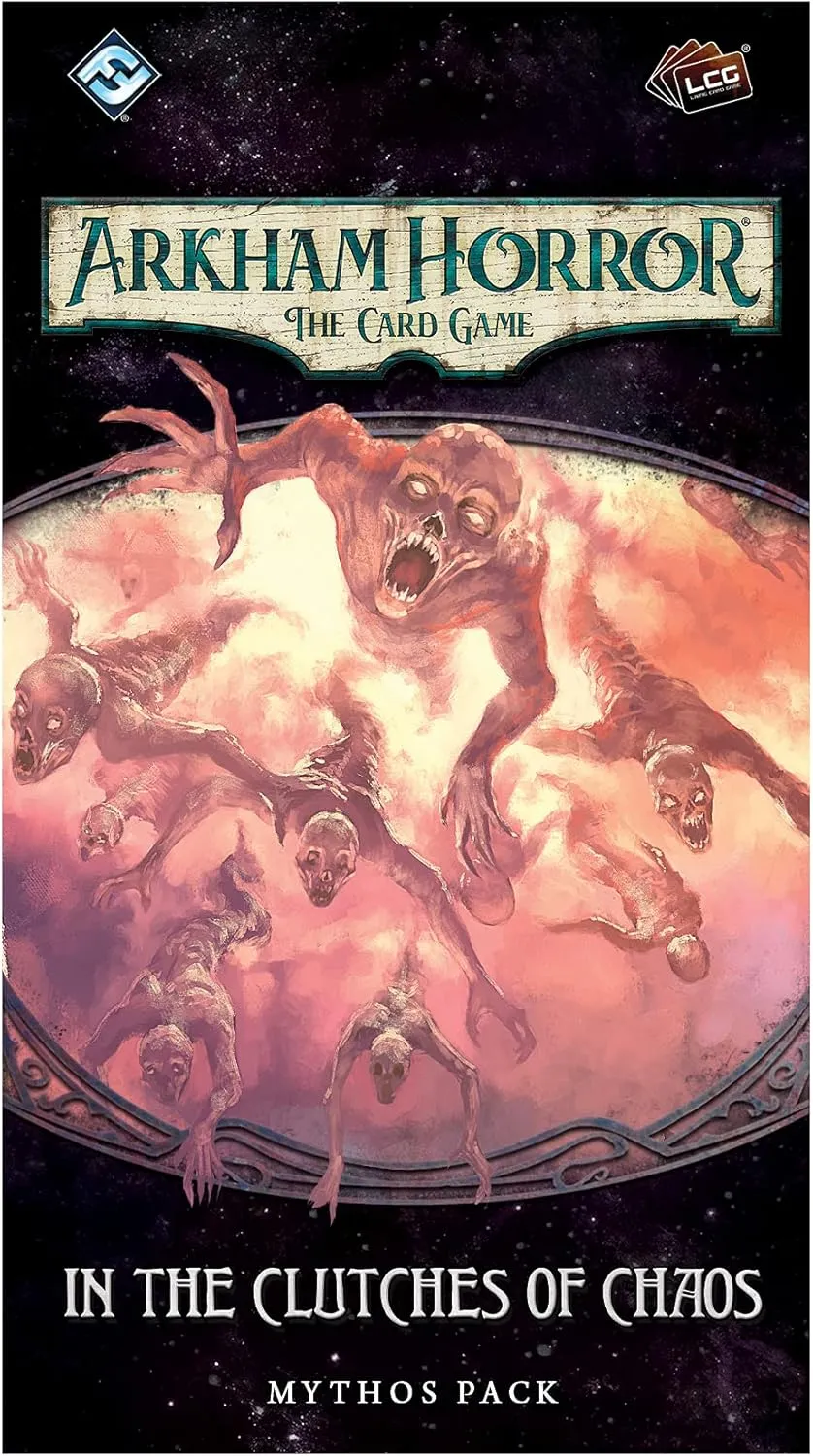 Fantasy Flight Games Arkham Horror The Card Game in The Clutches of Chaos Mythos Pack - Battle Reality-Bending Breaches! Cooperative Living Card Game, Ages 14 , 1-4 Players, 1-2 Hour Playtime, Made