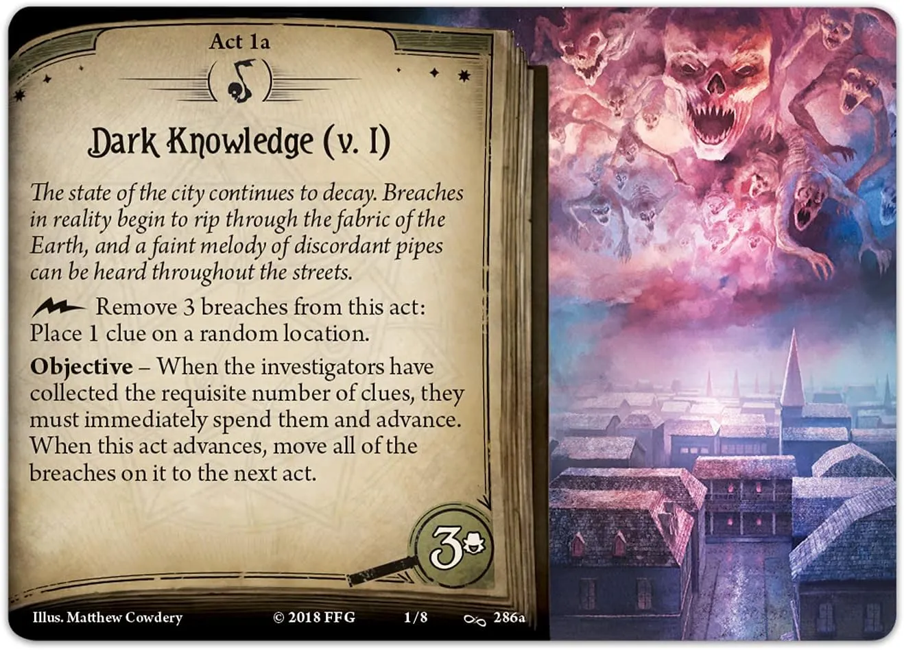 Fantasy Flight Games Arkham Horror The Card Game in The Clutches of Chaos Mythos Pack - Battle Reality-Bending Breaches! Cooperative Living Card Game, Ages 14 , 1-4 Players, 1-2 Hour Playtime, Made