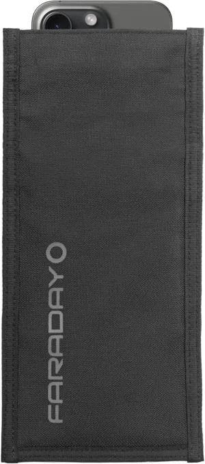 Faraday Bag Jacket Pro for Phones | Magnetic Closure, Shielding - Law Enforcement & Military, Travel & Data Security, Privacy, Anti-Tracking Anti-Hacking Black (Phone Vertical)