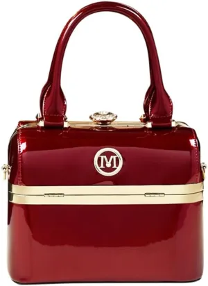 Fashion Women's Top Handle Satchel Handbags Leather Wedding Evening Party Bag Purses Small Hard Box Shoulder Bags
