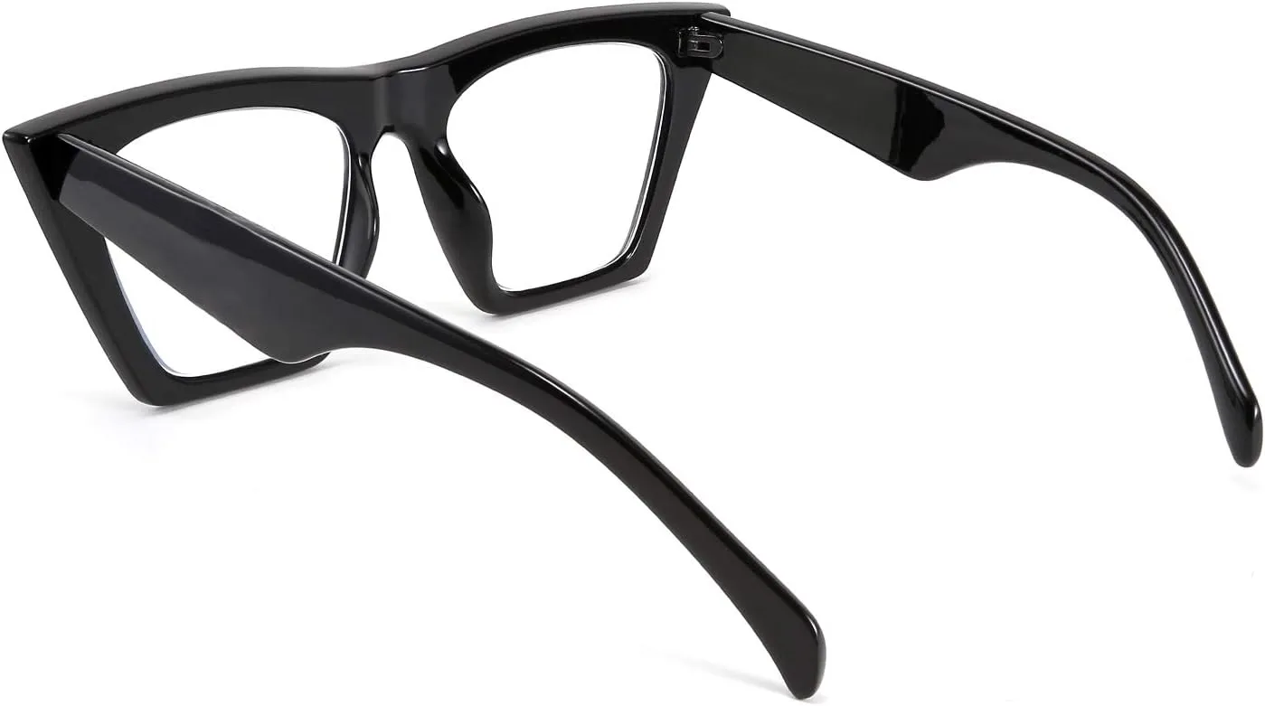 FEISEDY Square Cat Eye Reading Glasses Blue Light Blocking Women Fashion Cateye Reader Anti Glare Digital Eyestrain B2604