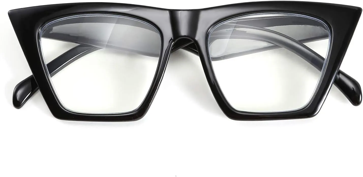 FEISEDY Square Cat Eye Reading Glasses Blue Light Blocking Women Fashion Cateye Reader Anti Glare Digital Eyestrain B2604